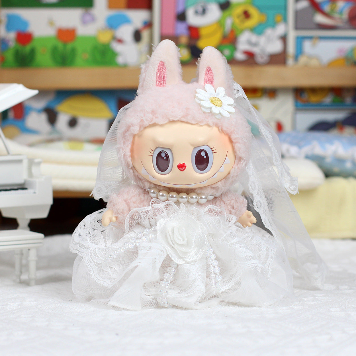 Vinyl Pendant Doll Dress Wedding Dress