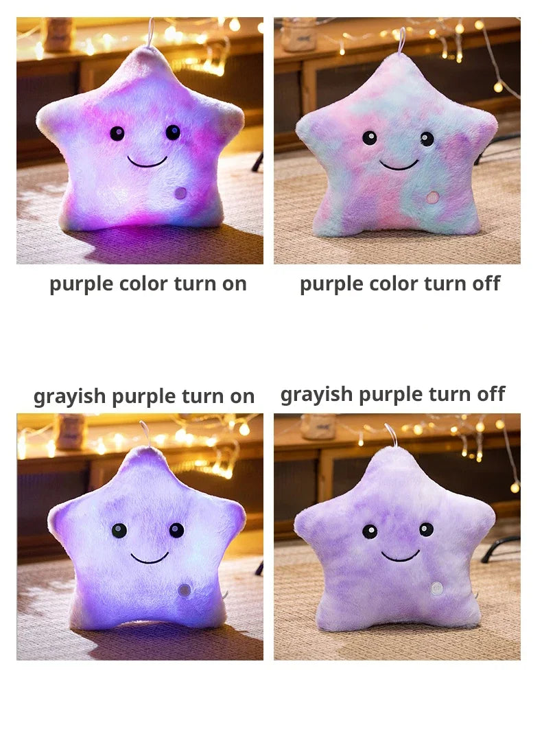 LED Light Star Plush Toy – Glowing Stuffed Pillow for Kids & Home Decor