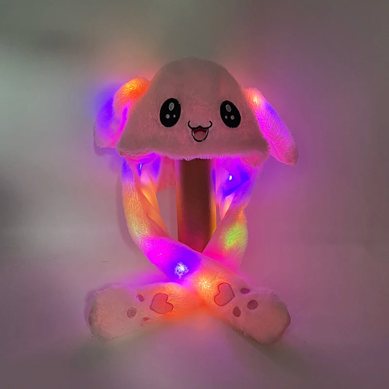 Light Up Your Look with the LED Plush Rabbit Hat!
