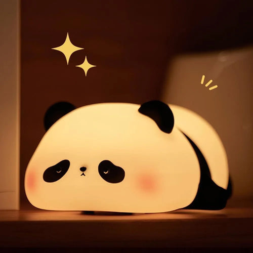Adorable Panda Shape Night Light – Dimmable Silicone LED Mood Lamp for Kids & Baby Shower Gift