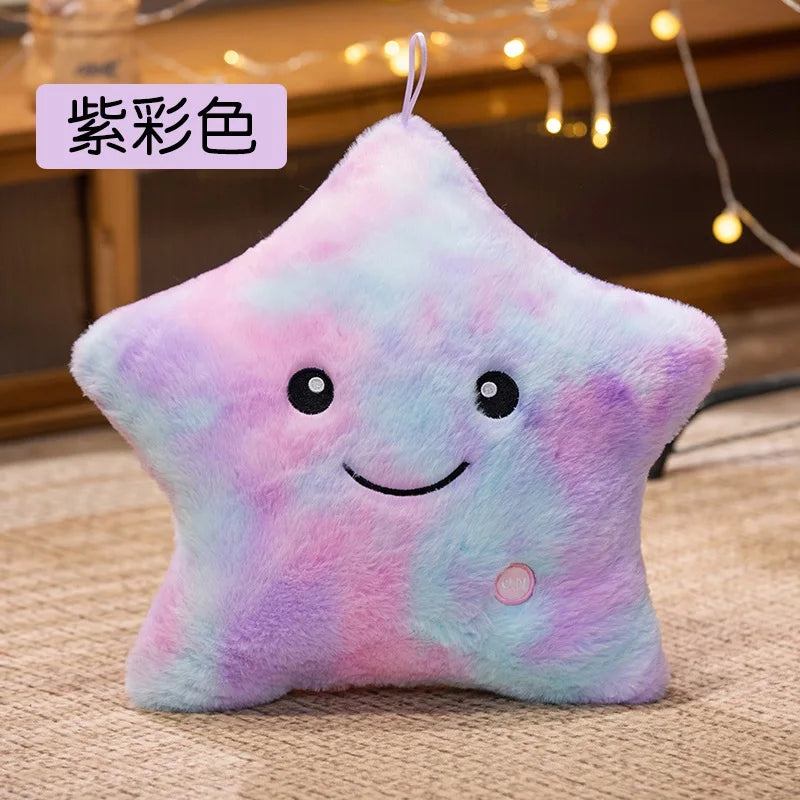 LED Light Star Plush Toy – Glowing Stuffed Pillow for Kids & Home Decor
