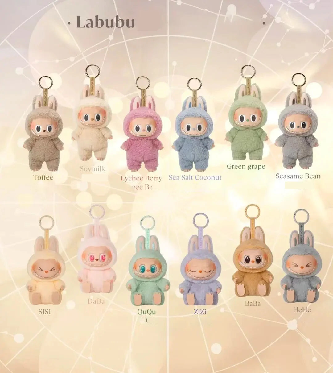 Labubu Blind box The Monsters Lisa Seme Heart Macarrr Vinyl Base Series Trendy Toy Decorations children Birthday Gifts