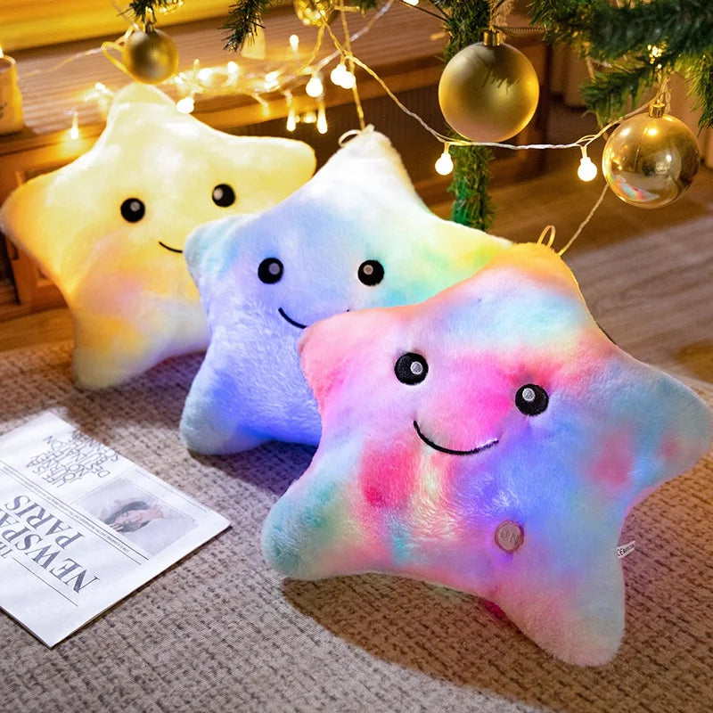 LED Light Star Plush Toy – Glowing Stuffed Pillow for Kids & Home Decor