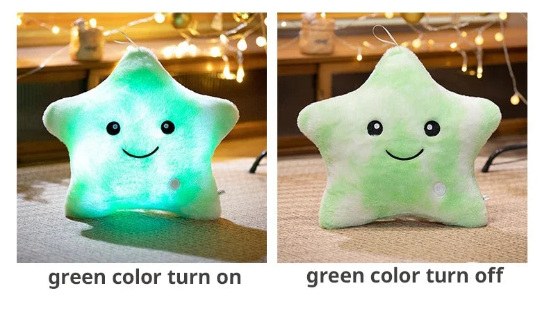 LED Light Star Plush Toy – Glowing Stuffed Pillow for Kids & Home Decor