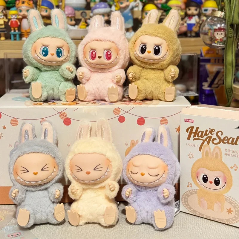 Labubu Blind box The Monsters Lisa Seme Heart Macarrr Vinyl Base Series Trendy Toy Decorations children Birthday Gifts