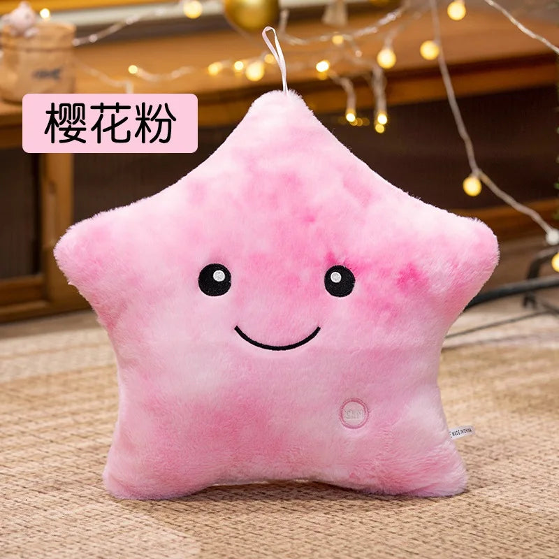 LED Light Star Plush Toy – Glowing Stuffed Pillow for Kids & Home Decor