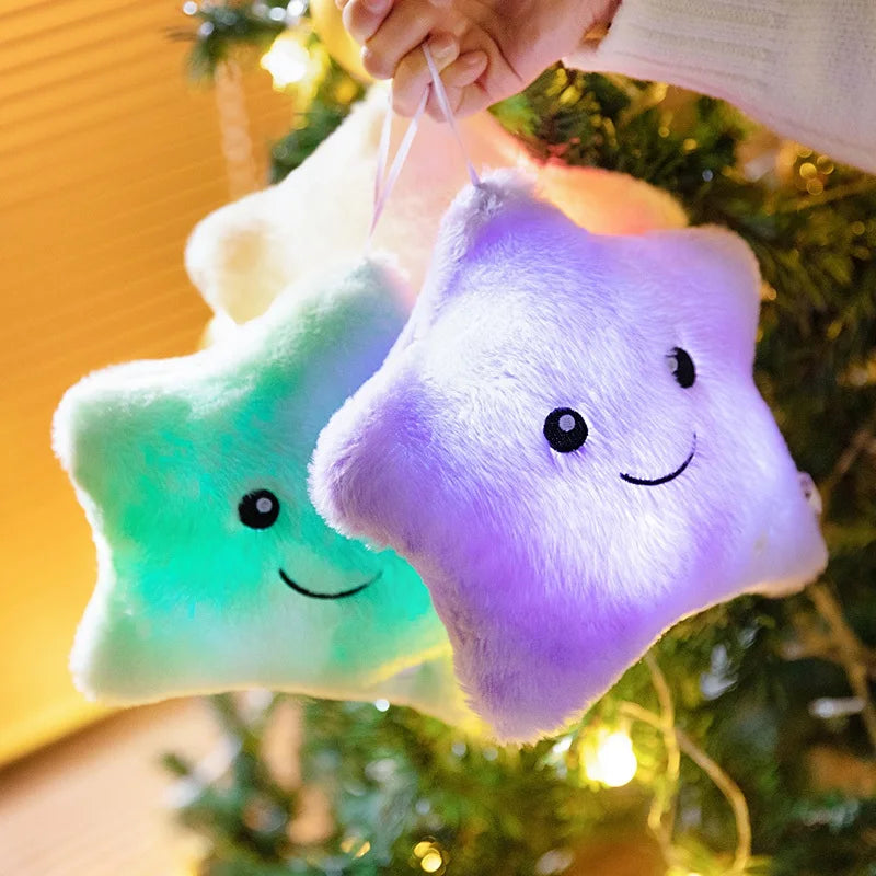 LED Light Star Plush Toy – Glowing Stuffed Pillow for Kids & Home Decor