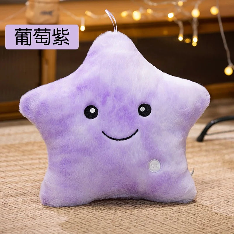 LED Light Star Plush Toy – Glowing Stuffed Pillow for Kids & Home Decor
