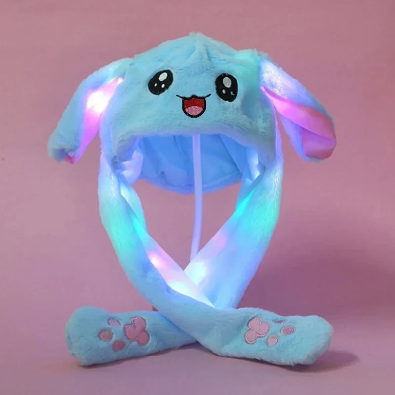 Light Up Your Look with the LED Plush Rabbit Hat!