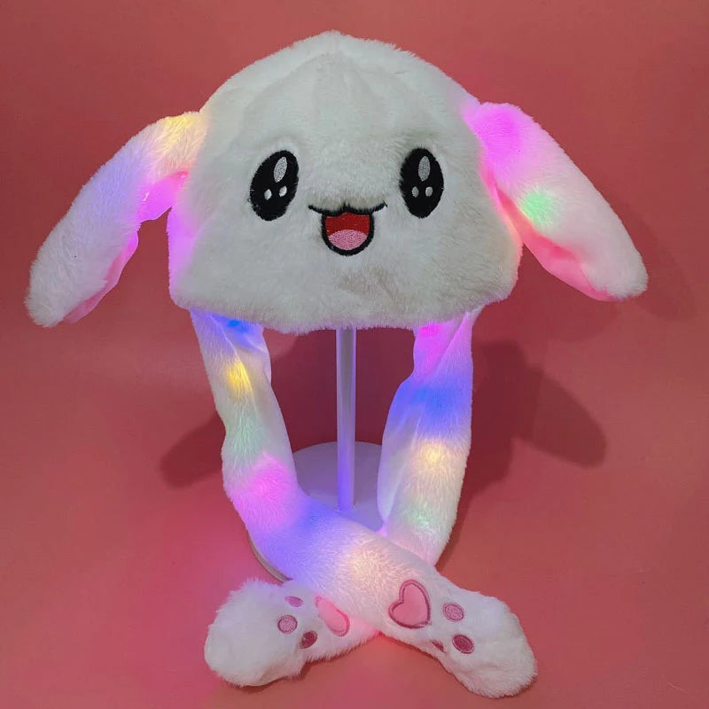 Light Up Your Look with the LED Plush Rabbit Hat!