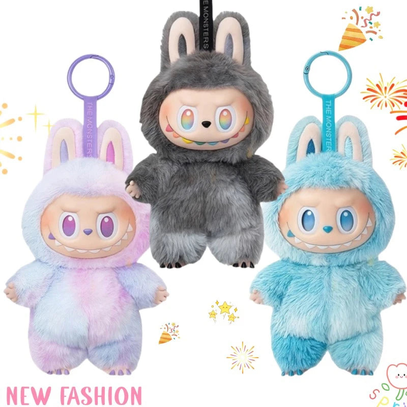 Labubu Plush Toys Keychain Backpack Decoration Toy Animated Characters Mysterious Surprise Box Series Children's Gift