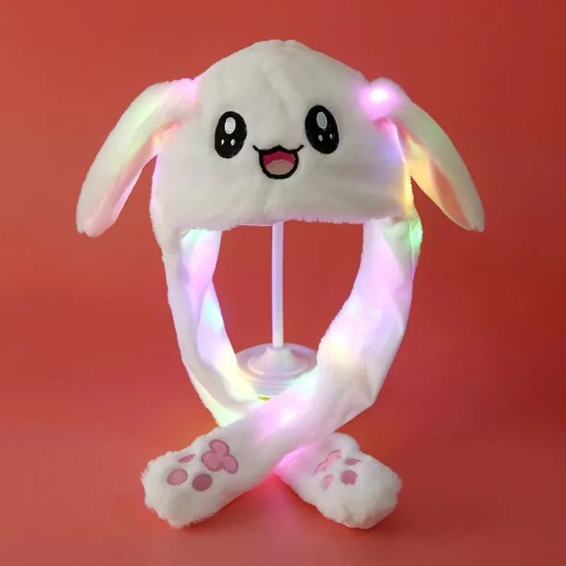 Light Up Your Look with the LED Plush Rabbit Hat!