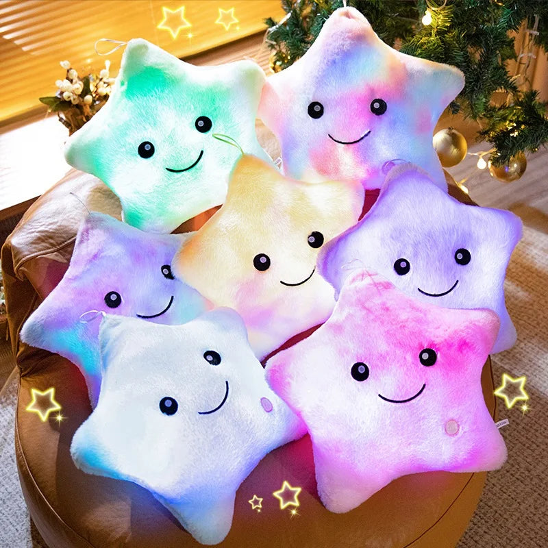 LED Light Star Plush Toy – Glowing Stuffed Pillow for Kids & Home Decor