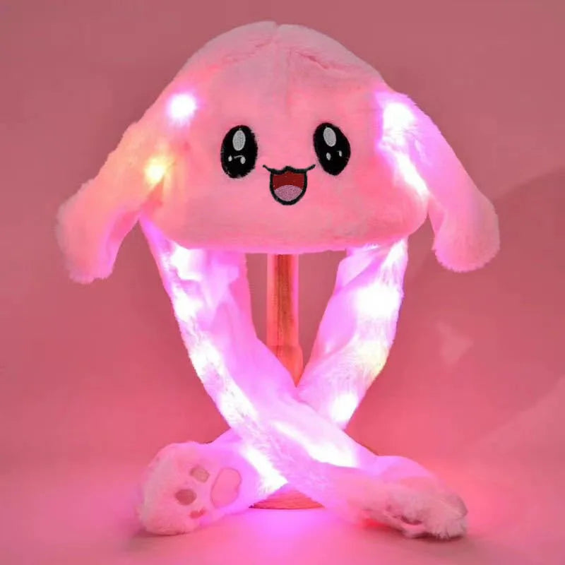 Light Up Your Look with the LED Plush Rabbit Hat!