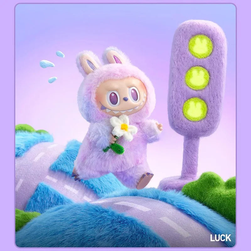 Labubu Plush Toys Keychain Backpack Decoration Toy Animated Characters Mysterious Surprise Box Series Children's Gift
