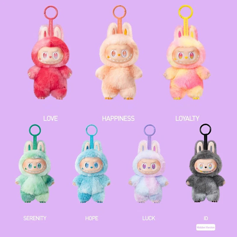 Labubu Plush Toys Keychain Backpack Decoration Toy Animated Characters Mysterious Surprise Box Series Children's Gift