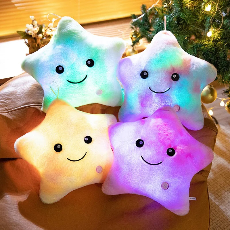 LED Light Star Plush Toy – Glowing Stuffed Pillow for Kids & Home Decor