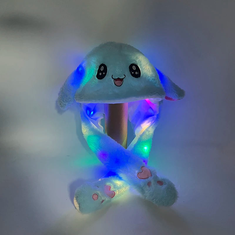 Light Up Your Look with the LED Plush Rabbit Hat!