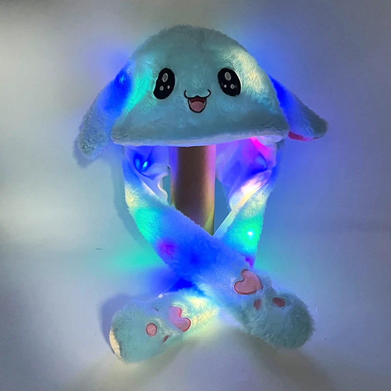 Light Up Your Look with the LED Plush Rabbit Hat!