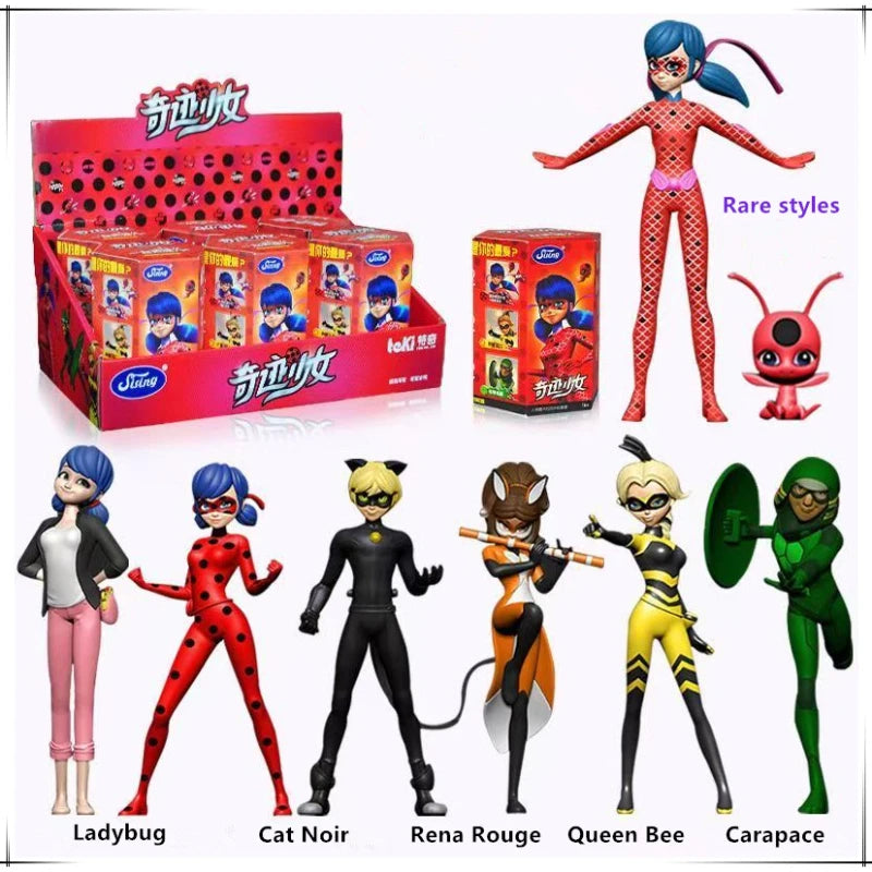 Miraculous Ladybug Blind Box Random Anime Figure Set With Cute Pvc Action Figure Decoration Children's Toys Holiday Gifts